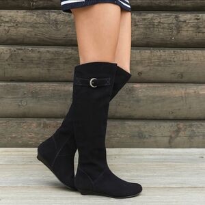 RSVP Minimalist, Equestrian Charm, Boho Chic Vibes Suede Slouch Boots 6.5M
